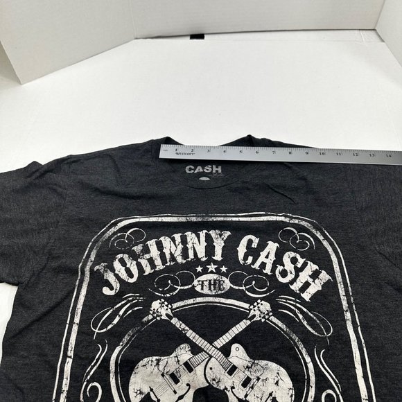 Cash Men's Size Medium Johnny Cash Tee Shirt Black Preowned - Picture 5 of 10